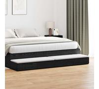 Nqyjm Tiroirs de lit avec tiroir Chêne Noir 200 x 36,5 x 16,5 cm Tiroirs de Rangement de sous-Lit pour Chambre à Coucher