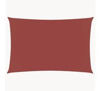 Nqyjm Voile d'ombrage rectangulaire en tissu Oxford - 2 x 4,5 m - Terre cuite - Rouge - Pour jardin, terrasse, extérieur