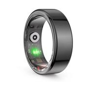 NQYZZFA Bague Connectée, Moniteur De Santé, Moniteur De Fréquence Cardiaque, Moniteur D'activité, Compteur De Pas, Étanche IP68, Compatible avec iOS Et Android,Noir,Size 11