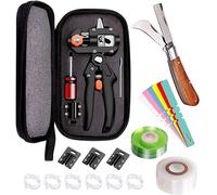 NRANSON Greffage Outil Kit, Jardin Sécateur Ensemble Y Compris Lames De Rechange, Greffage Couteau, Greffage Bandes, Les Étiquettes des Plantes et Jardin Clips, Parfait pour Arbres Fruitiers Greffage