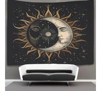 NRAOPEVVD Soleil et lune 3D Effet Tapisserie Art Mural Tapisserie Murales Pour La DécoSourision De Chambre À Coucher, DécoSourisions Murales, Art Mural, Nappes Tenture Murale 150cmx200cm