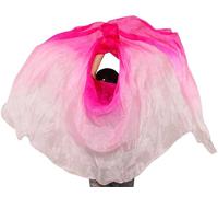 NRBMZYEN Écharpe de danse du ventre en soie pour femme - Sexy - Dégradé de soie - Taille et couleurs mélangées, Couleur-02, XL-270cm--114cm