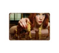 NRCKMIHRAE Poster de la série télévisée Queen's Gambit - Décoration murale moderne en métal - Affiche en métal - Décoration d'intérieur - Décoration vintage - 20,1 x 30 cm
