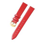 NRERDMT Accessoires de montre, bracelet de montre en cuir véritable compatible avec les montres DW Daniel Wellington, bracelets tendance rouge et rose 14/16/18/20/22 mm(Red-Gold Buckle,20mm)