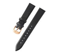 NRERDMT Accessoires de montre, bracelet de montre en cuir véritable compatible avec les montres DW Daniel Wellington, bracelets tendance rouge et rose 14/16/18/20/22 mm(Black-Rose Buckle,12mm)