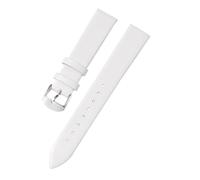 NRERDMT Accessoires de montre, bracelet de montre en cuir véritable jaune, motif crocodile, compatible avec DW Daniel Wellington(White-Silver Buckle,20mm)