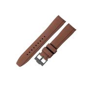 NRERDMT Accessoires de montre en silicone compatibles avec les bracelets de montre Omega et Swatch, série MoonSwatch 20 mm, noir, bleu foncé, blanc et marron(Dark Brown-BK-K14,22mm)