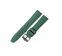 NRERDMT Accessoires de montre en silicone compatibles avec les bracelets de montre Omega et Swatch, série MoonSwatch 20 mm, noir, bleu foncé, blanc et marron(Dark Green-BK-K14,20mm)