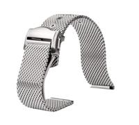 NRERDMT Bracelet chaîne en acier titane de qualité supérieure de 20 mm compatible avec la montre Omega 007 Seamaster Diver 300. Remplacez le bracelet milanais en acier inoxydable.