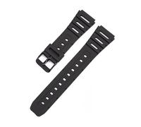 NRERDMT Bracelet de montre 22 mm compatible avec Casio CA-53W CA-61W FT-100W W-520U W-720G, bracelet de rechange souple en TPU FT100W(Black black,18mm)