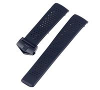 NRERDMT Bracelet de montre 22 mm compatible avec TAG Heuer Grand Carrera Aquaracer, bracelet en silicone souple for homme, bracelet en caoutchouc(Black Black,24mm)