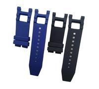 NRERDMT Bracelet de montre confortable en silicone, compatible avec Invicta Subaqua Noma III, étanche, bleu et noir, 28 mm(Blue)