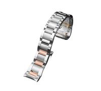 NRERDMT Bracelet de montre en acier inoxydable 23 mm compatible avec les bracelets de montre Cartier des séries W7100037/W7100041/7100015.(Silver Rose)