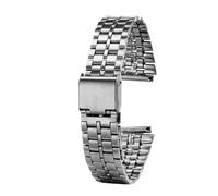 NRERDMT Bracelet de montre en acier inoxydable compatible avec Casio A158 A159 A168 A158W AQ-230 LA-680 B650 AEQ-110, bracelet de montre carré doré, bracelet en métal de 18 mm(B-silver)