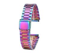 NRERDMT Bracelet de montre en acier inoxydable compatible avec Casio A158 A159 A168 A158W AQ-230 LA-680 B650 AEQ-110, bracelet de montre carré doré, bracelet en métal de 18 mm(A-Dazzle)