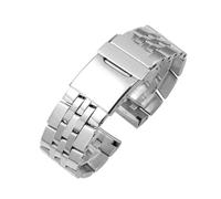 NRERDMT Bracelet de montre en acier inoxydable compatible avec les bracelets Breitling Avenger Navitimer Superocean, ceinture avec logo 20 mm, 22 mm, 24 mm(20mm)