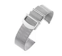 NRERDMT Bracelet de montre en acier inoxydable milanais compatible avec IWC Portofino Portugieser, accessoires de montre, chaîne 20 mm 22 mm(22mm)