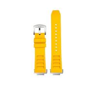 NRERDMT Bracelet de montre en caoutchouc fluoré modifié, compatible avec Casio DW5600 DW-5600 GW-B5600 GW-M5610 GA 110 100 120 GA2100 Series, étanche(Yellow silver pin)