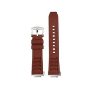 NRERDMT Bracelet de montre en caoutchouc fluoré modifié, compatible avec Casio DW5600 DW-5600 GW-B5600 GW-M5610 GA 110 100 120 GA2100 Series, étanche(Brown silver pin)