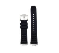 NRERDMT Bracelet de montre en caoutchouc fluoré modifié, compatible avec Casio DW5600 DW-5600 GW-B5600 GW-M5610 GA 110 100 120 GA2100 Series, étanche(Black silver pin)