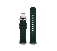 NRERDMT Bracelet de montre en caoutchouc fluoré modifié, compatible avec Casio DW5600 DW-5600 GW-B5600 GW-M5610 GA 110 100 120 GA2100 Series, étanche(Green silver)
