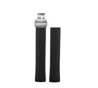 NRERDMT Bracelet de montre en caoutchouc souple Aquanaut compatible avec Patek Philippe en silicone 5164A, 5167A, 5168A, boucle déployante, 21 mm(Black-silver)