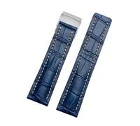 NRERDMT Bracelet de montre en cuir 22/24 mm compatible avec Breitling Premier B01 Colt Chronograph Avenger AVIATOR 8, boucle déployante en acier(BNL-7(7),24mmSilver Buckle)
