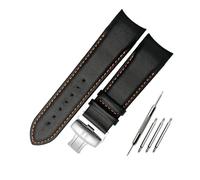 NRERDMT Bracelet de montre en cuir de veau véritable compatible avec les montres Tissot COUTURIER T035 T035617 627 T035439(Black orange Silver,23mm)