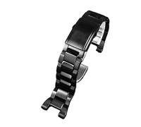 NRERDMT Bracelet de montre en métal compatible avec Casio G-Shock GST-B100 W300, chaîne de montre en acier de précision 410 310 S110 W130L 400G S310 S210 S120(Svart)