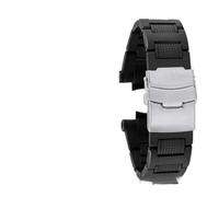 NRERDMT Bracelet de montre en plastique compatible avec Casio G-Shock GA-1000 1100 GW-4000 GW-A1100 A1000, bracelet de montre sport for homme 16 mm(Black silver clasp)