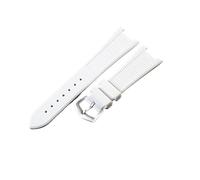 NRERDMT Bracelet de montre en silicone compatible avec les bracelets de montre Patek Philippe 5711 et 5712G, interface spéciale, accessoires de bracelet, 25 mm x 13 mm(White-silver)