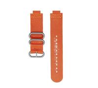 NRERDMT Bracelet de montre en toile for sports de plein air, compatible avec Casio AE1200 AE1300 A158W/A168 W-216H, bracelet de montre en nylon à bouche convexe for homme, 18 mm(Orange-silver)