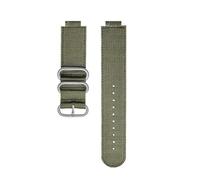 NRERDMT Bracelet de montre en toile for sports de plein air, compatible avec Casio AE1200 AE1300 A158W/A168 W-216H, bracelet de montre en nylon à bouche convexe for homme, 18 mm(Green-silver)