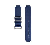 NRERDMT Bracelet de montre en toile for sports de plein air, compatible avec Casio AE1200 AE1300 A158W/A168 W-216H, bracelet de montre en nylon à bouche convexe for homme, 18 mm(Blue-silver)