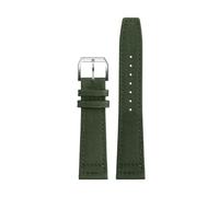 NRERDMT Bracelet de montre en toile nylon 20 mm, 21 mm, 22 mm, compatible avec les montres IWC Pilot Spitfire Timezone, avec boucle déployante(Green SK,21mm)