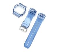 NRERDMT Bracelet de protection for montre compatible avec Casio G-Shock DW-5600 DW-5000 GW-M5610 GLX-5600 Bracelet de montre en caoutchouc et silicone transparent(Royal blue,5610 series)