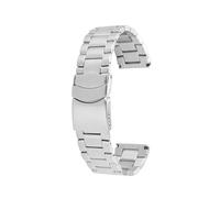 NRERDMT Bracelet en acier inoxydable 23 mm compatible avec la chaîne de montre Casio PROTREK série PRW-60YT PRW-70/50/30 PRW-6900Y série noir argent for homme(Silver)