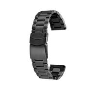 NRERDMT Bracelet en acier inoxydable 23 mm compatible avec la chaîne de montre Casio PROTREK série PRW-60YT PRW-70/50/30 PRW-6900Y série noir argent for homme(Svart)