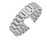 NRERDMT Bracelet en acier inoxydable 316L de 14 mm, 16 mm, 18 mm, 19 mm, 20 mm, compatible avec les montres Tissot 1853 T41 T17, argent, or, or rose(Silvery,22mm)