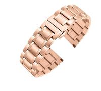 NRERDMT Bracelet en acier inoxydable 316L de 14 mm, 16 mm, 18 mm, 19 mm, 20 mm, compatible avec les montres Tissot 1853 T41 T17, argent, or, or rose(Rose Gold,13mm)