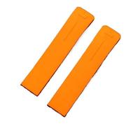 NRERDMT Bracelet en caoutchouc silicone compatible avec la montre Tissot Touch Collection Expert Solar Series T091T013 T081, noir et orange, for homme, 20 mm et 21 mm(Orange no clasp,20mm)