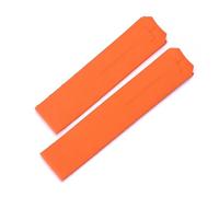 NRERDMT Bracelet en caoutchouc silicone noir orange 20 mm/21 mm compatible avec les montres homme Tissot Touch Collection Expert Solar Series T091, T013 et T081(Orange no clasp)