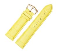 NRERDMT Bracelet en cuir au lieu de clé Montre en cuir série Turtle Tnk avec interface plate 12/13/14/15/16/17/18/19/20/21/22/23/24 mm.(Yellow Rose Gold,20mm)