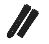 NRERDMT Bracelet en silicone for femme compatible avec bracelet en caoutchouc souple et étanche, accessoire de montre de sport 21 mm-15 mm(Black No buckle)