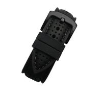 NRERDMT Bracelet sport respirant en silicone compatible avec les montres Huawei et Samsung (20 mm et 22 mm) et en caoutchouc compatible avec les accessoires Mido, T-issot et O-mega.(Black black,22mm)