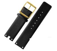 NRERDMT Bracelets de montre compatibles avec CK K94231 K9423101, bracelet en cuir souple et durable for homme Calvin Klein, 22 mm(Black-gold)