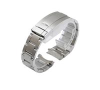 NRERDMT Bracelets de montre en acier inoxydable argenté poli brossé de 20 mm compatibles avec Rolex Daytona Submarine Rolex Submariner(Matte silver,21mm)