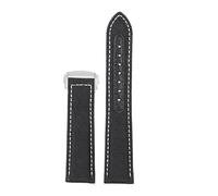 NRERDMT Bracelets de montre en toile et nylon compatibles avec les montres Omega Seamaster 300 Speedmaster AT150 et Omega Speedmaster Slubby série 310.32(Black white silver,19mm)