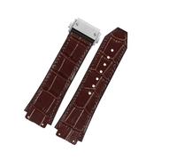 NRERDMT Compatible avec bracelet BIG BANG en acier inoxydable avec boucle pour homme, nouveau bracelet en cuir de vache véritable, en caoutchouc, 26 x 19 mm, marron et noir, 26X19mm rose gold