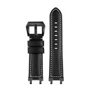 NRERDMT Compatible avec la montre Casio série MTG-B1000, rétro, en cuir véritable, avec accessoires de chaîne(Black black)